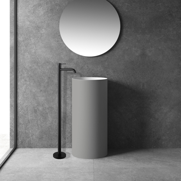 Напольный смеситель для раковины Abber Wasser Kreis AF8140B черный матовый