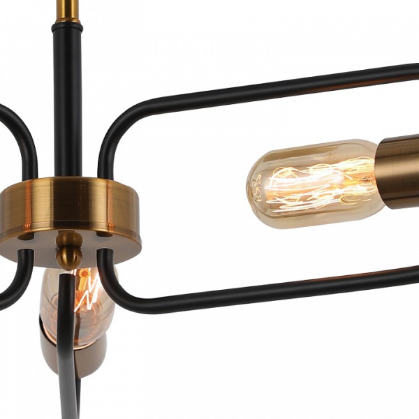 Люстра на штанге ILLUMICO  IL8253-3COU-79 BK GD