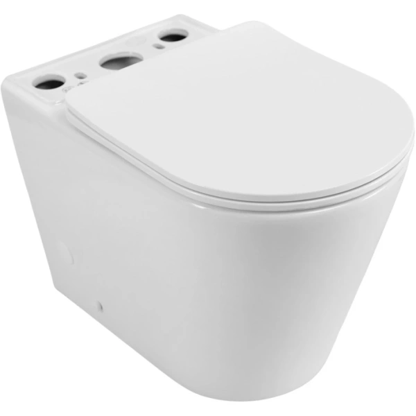 Унитаз напольный Cezares Liner CZR-6726-CP-TOR/SC безободковый, без бачка, торнадо, с сиденьем микролифт, белый