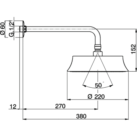 Верхний душ Cisal Shower DS01327024 золото