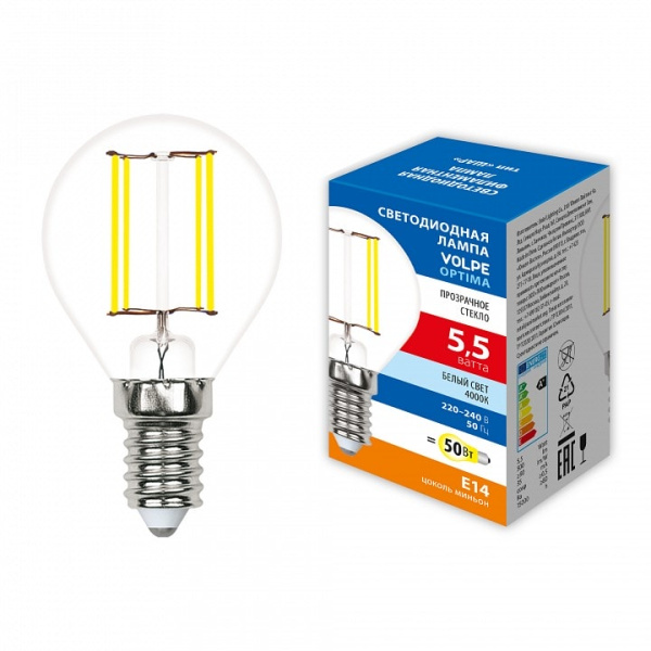 Лампа светодиодная Volpe OPTIMA E14 5.5Вт 4000K UL-00008458