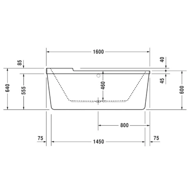 Акриловая ванна Duravit Starck 700409000000000 160x80 см, отдельностоящая, белый