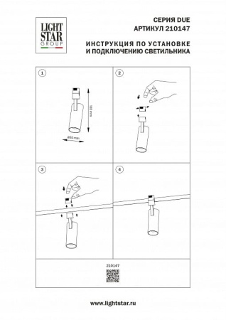 Светильник на штанге Lightstar Due Hermes 210147