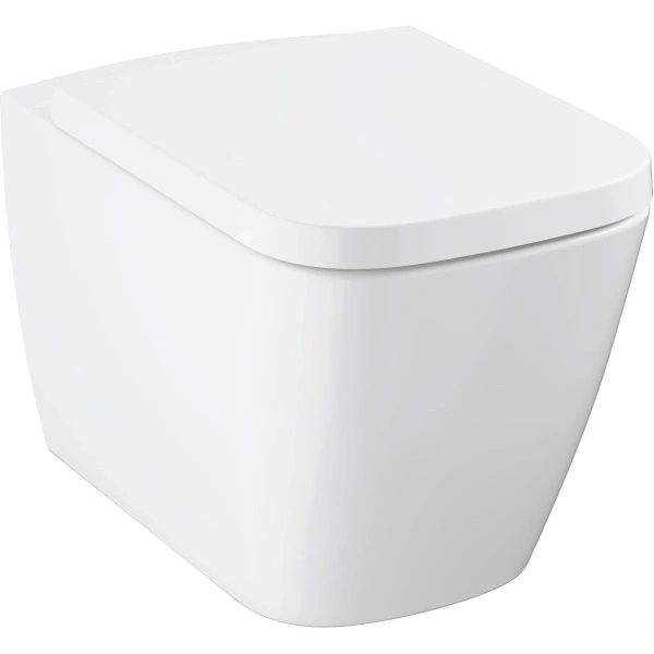 Унитаз подвесной Grohe BauEdge Ceramic 106740SH00 безободковый, с сиденьем микролифт, альпийский белый