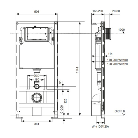 Инсталляция для унитаза Tece TECEspring S300300