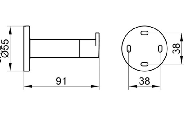 Крючок для ванной Keuco Plan 14911010000 хром/черный