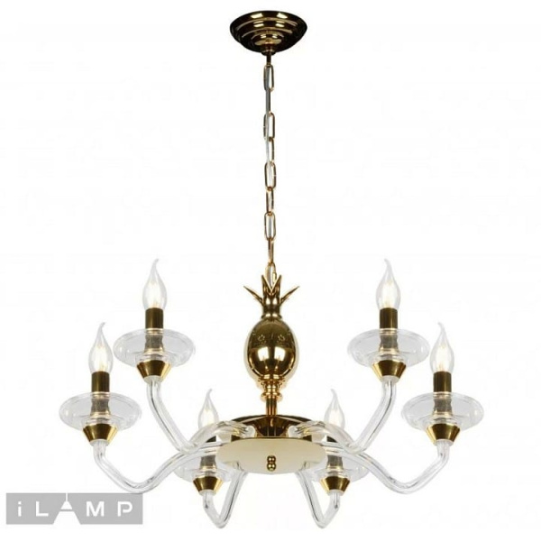 Подвесная люстра iLamp Flo YT2049-6 GD+Cear