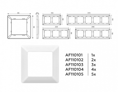 Рамка на 2 поста Ambrella Volt Line AF110102