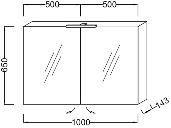 Шкаф зеркальный Jacob Delafon 100 EB797RU-E10