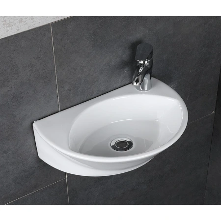 Раковина CeramaLux 7717X 41,5x28,5 см, подвесная, белый