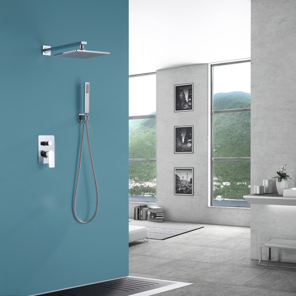 Душевой комплект Abber Weiss Insel AF8018W белый-хром