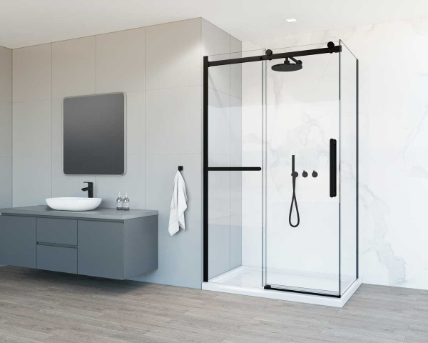 Душевой уголок Vincea Como Soft 110x90 VSR-1CS9011CLB черный