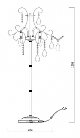 Торшер Freya Chabrol FR2302FL-04WG