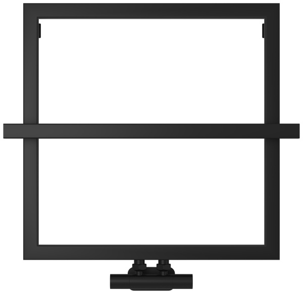 Водяной полотенцесушитель Сунержа Штиль EU50+ 530х530 31-0256-5353 матовый черный