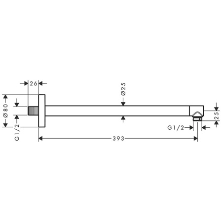 Кронштейн для душа Hansgrohe Pulsify S 24357670 черный матовый