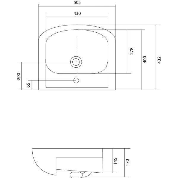 Раковина 50,5x43,2 см Акватон Акватоп 1WH110171