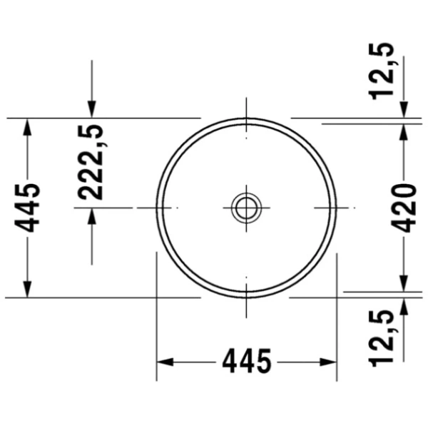 Раковина 44,5 см Duravit Architec 0319420000