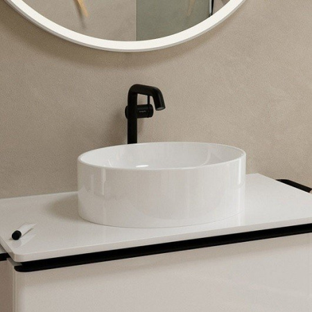 Смеситель для раковины hansgrohe Tecturis S 73370670 с донным клапаном черный матовый