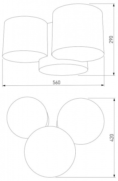 Потолочная люстра TK Lighting Mona 6591 Mona Nature