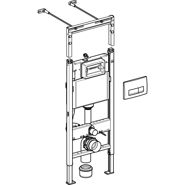 Инсталляция для унитаза Geberit Duofix 458.125.11.1 в комплекте с клавишей альпийский белый