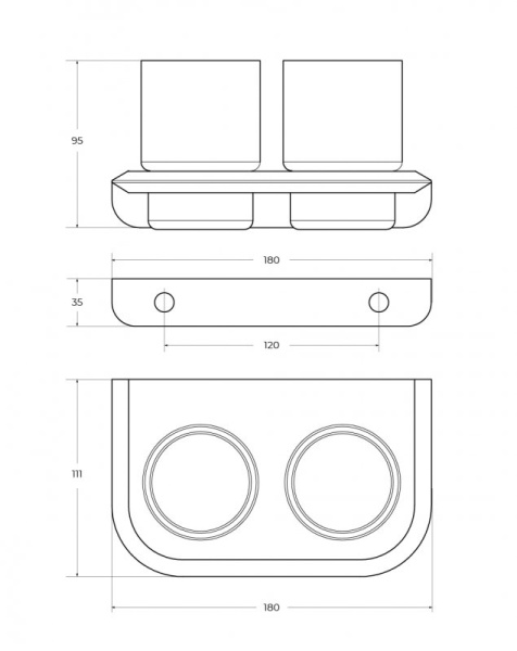 Стакан подвесной Cezares Liner LINER-TUMDS-GM оружейная сталь