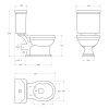 Унитаз-компакт безободковый BelBagno BOHEME BB115CPR с сиденьем BB115SC
