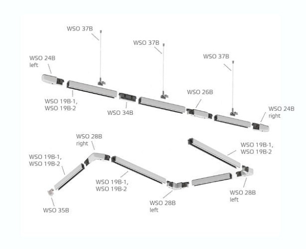 Соединитель гибкий для треков Italline WSO WSO 560 white