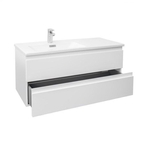 Тумба под раковину 100 см Jacob Delafon Madeleine EB2054-J5 левая блестящий белый
