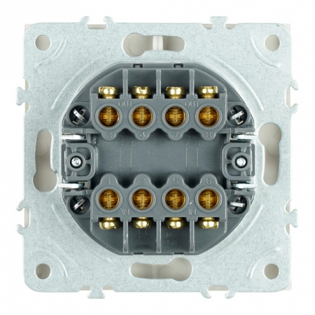 Переключатель перекрестный двухклавишный без рамки Stekker Эмили 50165