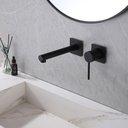 Смеситель для раковины Abber Emotion AF8812B черный матовый