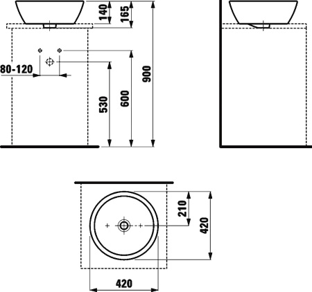 Раковина Laufen Pro 8.1296.2.000.109.1