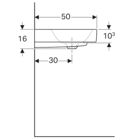 Раковина 75x50 см Geberit Citterio 500.545.01.1