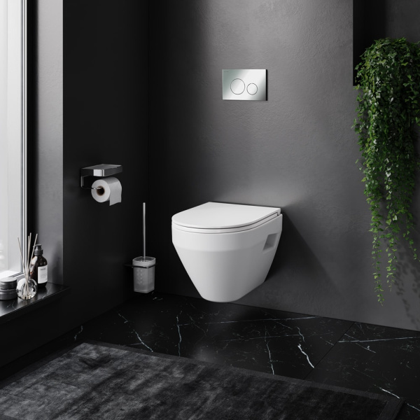 Комплект инсталляция с унитазом и клавишей AM.PM Spirit 2.0 IS49051.701738 белый хром