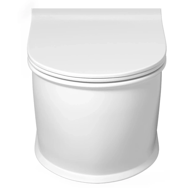 Унитаз подвесной Grossman GR-4482MS безободковый, с сиденьем микролифт, белый матовый