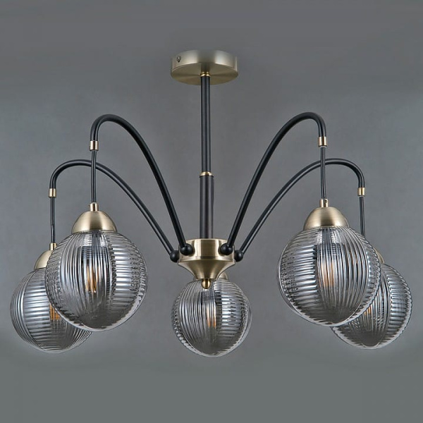 Люстра на штанге ILLUMICO  IL0433-5PSQ-79 BK AB