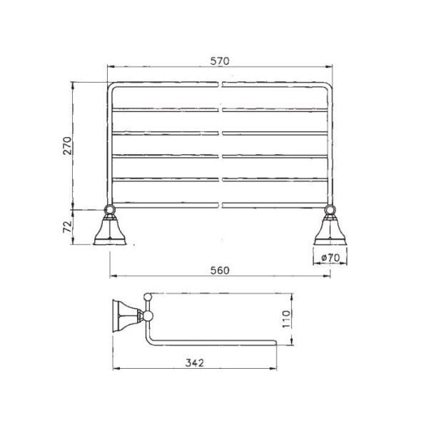 Полотенцедержатель Nicolazzi Teide 1499CR05