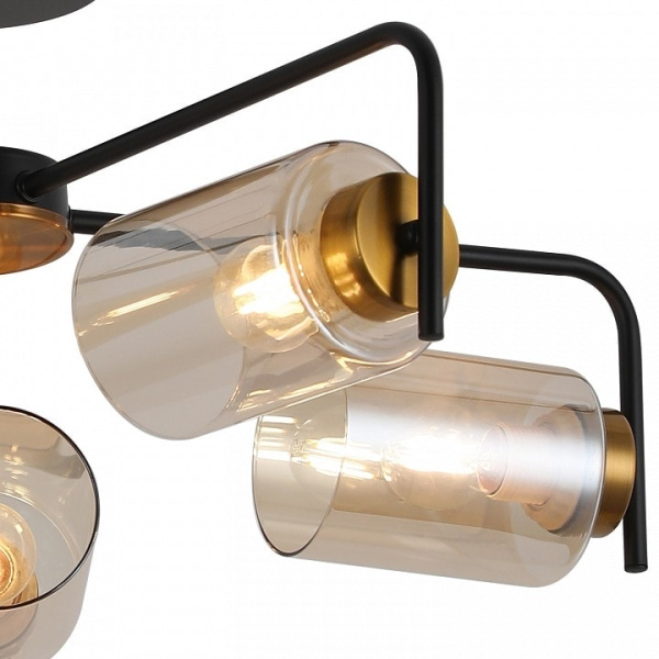 Люстра на штанге ILLUMICO IL8248-5COU-79 BK GD