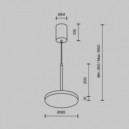 Подвесной светильник Maytoni Plato P076PL-L12W3K-B