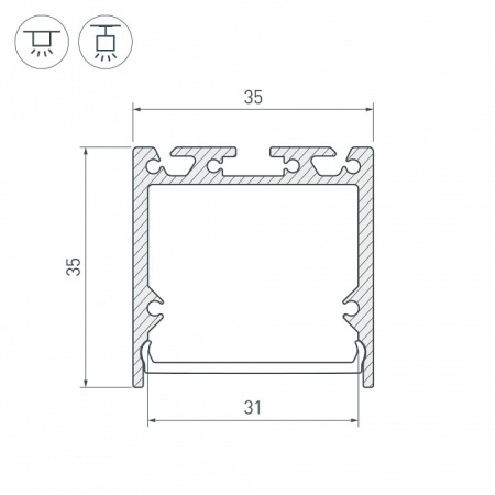 Профиль накладной Arlight SL-LINE 036302