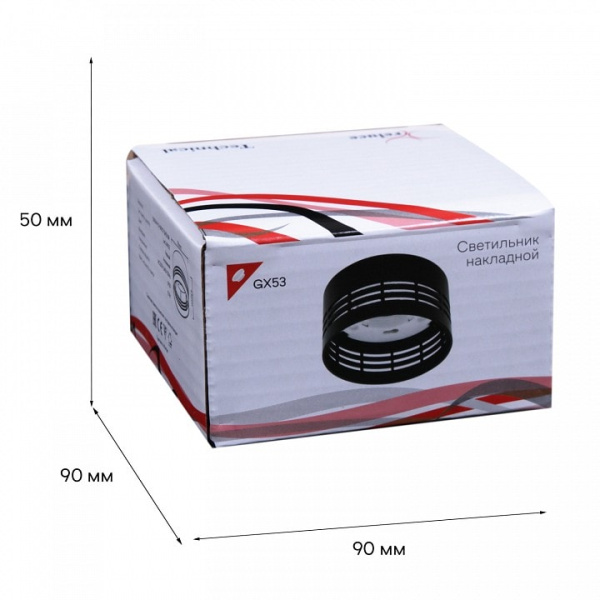 Накладной светильник Reluce Technical 53014 53014-9.5-001CT GX53 BK