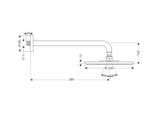 Верхний душ hansgrohe Raindance Air 27474000