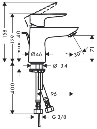 Смеситель для раковины hansgrohe TALIS-E 71703000