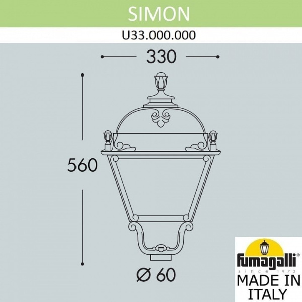 Консольный светильник Fumagalli SIMON U33.000.000.WYH27