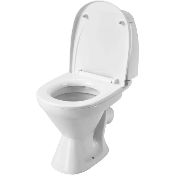 Унитаз-компакт Santek Римини 1.WH30.2.130 косой выпуск, с сиденьем, белый