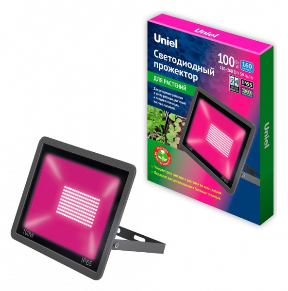 Настенно-потолочный прожектор для растений Uniel ULF-P42 UL-00010385