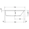 Акриловая ванна 170x70 см R Duravit Vero 700132000000000