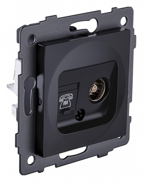 Розетка двойная RJ-11 и Ethernet RJ-45, без рамки Kollinger  REA-013BM