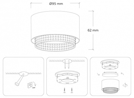 Накладной светильник Ambrella Light TN TN71275