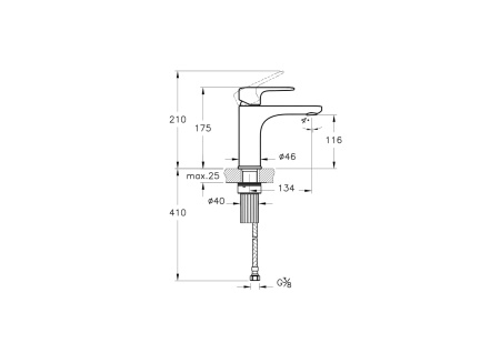 Смеситель для раковины Vitra Root Round A4270636EXP черный матовый