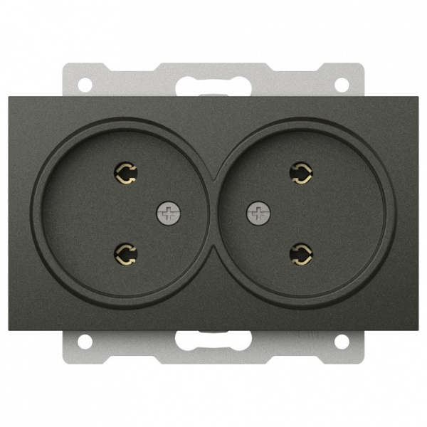 Розетка двойная без заземления без рамки Elbi Eleсtriс Zena Vega 609-011100-908